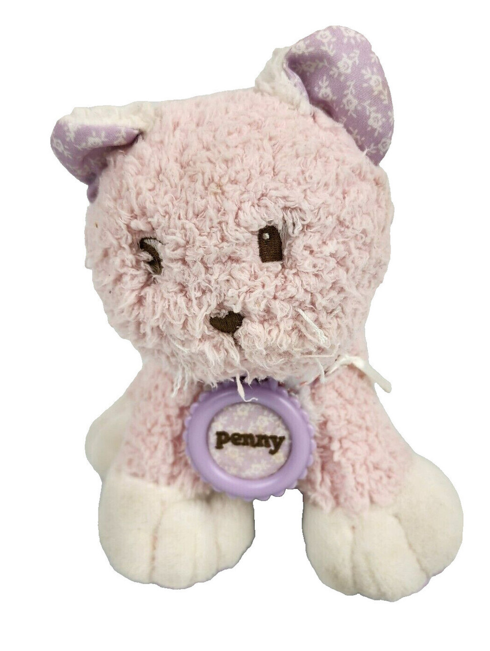 Amy Coe PENNY pink purple kitty cat kitten plush baby toy lovey Learning Curve